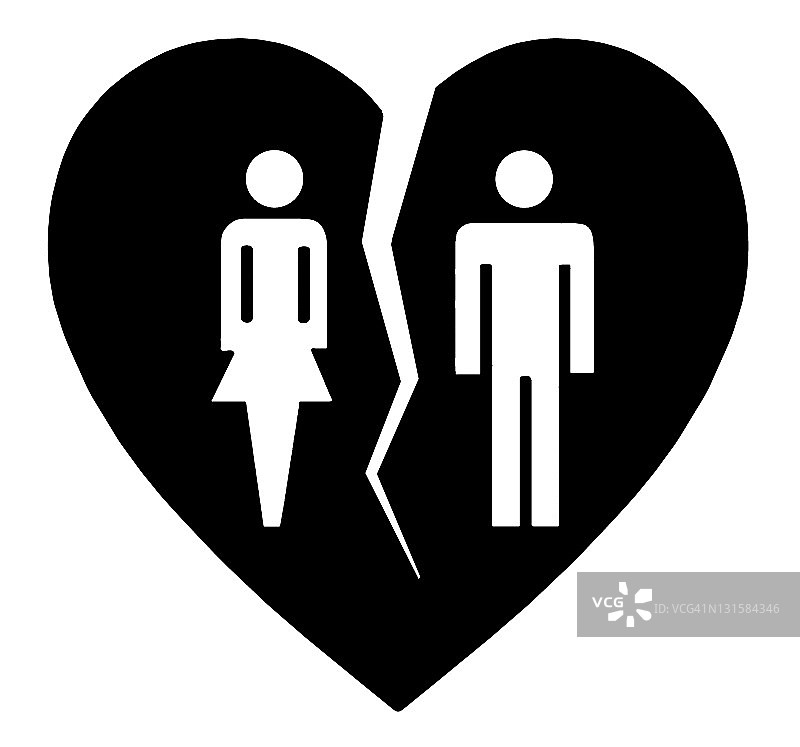 男女心形图案图片素材