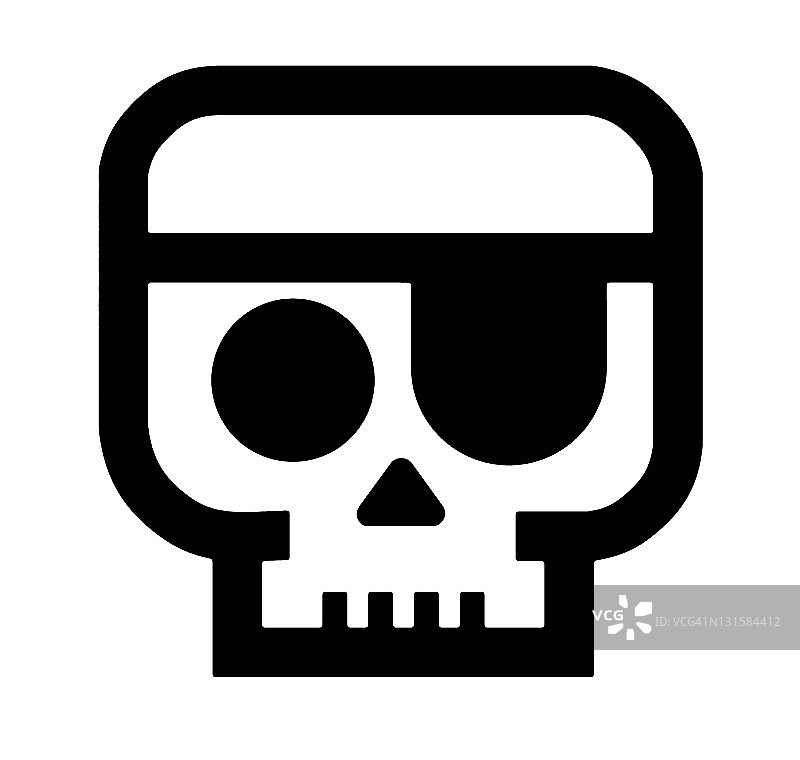 带眼罩的骷髅图片素材