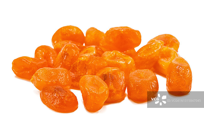 白色背景上的橘子干图片素材