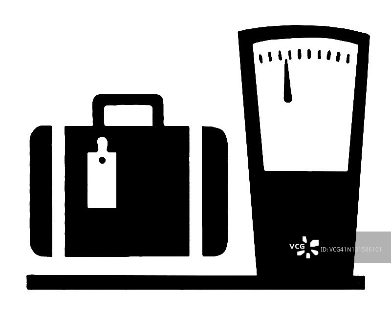 手提箱和加油泵图片素材