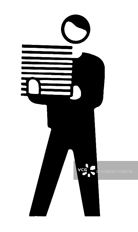 手持一叠文件的人图片素材