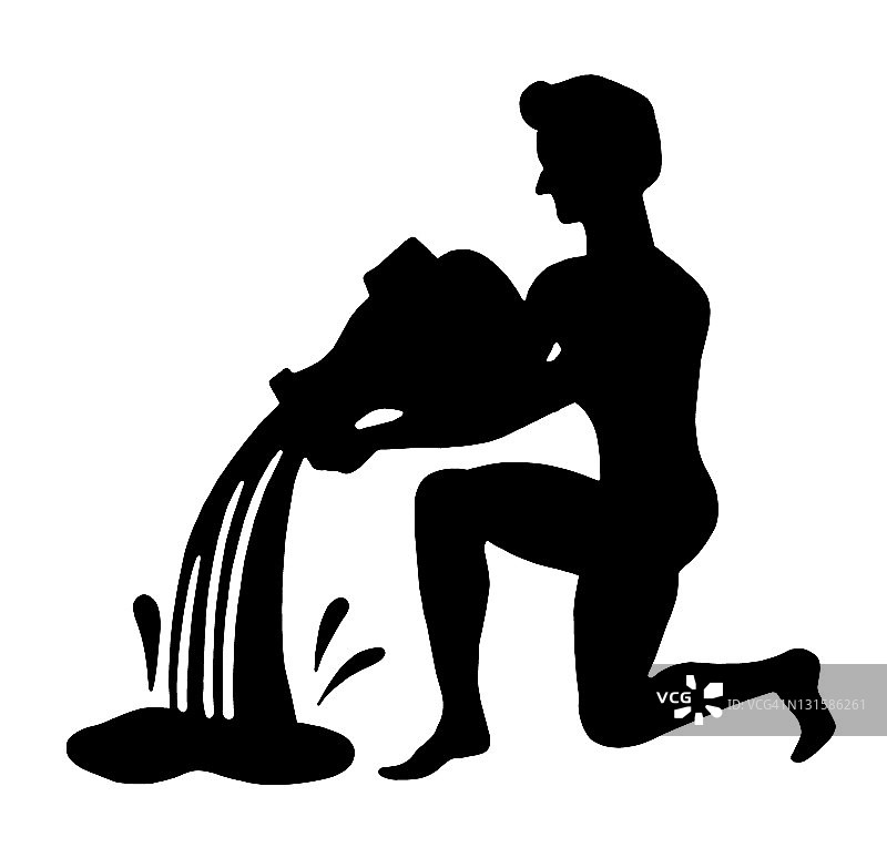 男人倒水图片素材