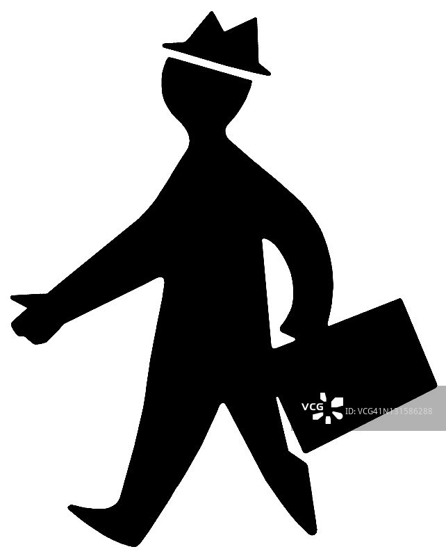 戴帽子的男人走路图片素材