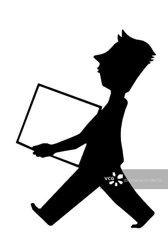 拿着包裹的男人图片素材