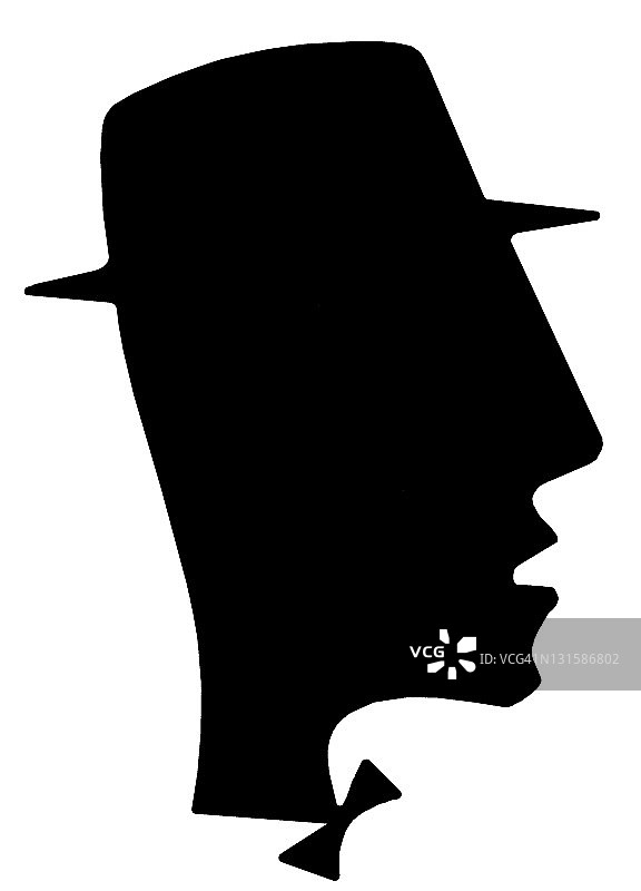 戴帽子和领结的男人图片素材