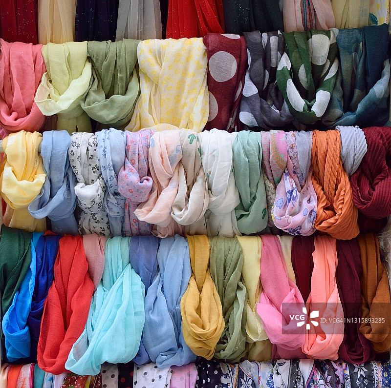 彩色围巾图片素材