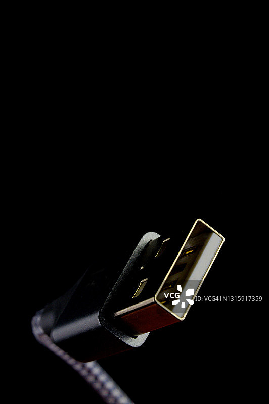 灰色USB A型连接器图片素材