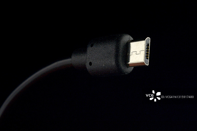 黑色Micro USB连接器图片素材