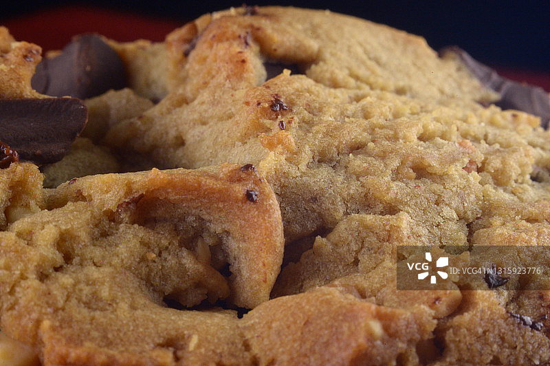 花生酱巧克力块饼干图片素材