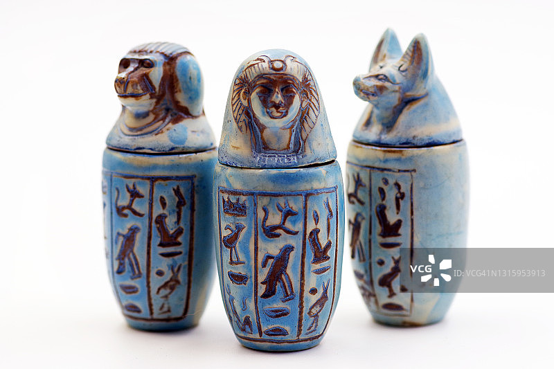 埃及纪念品卡诺皮克罐图片素材