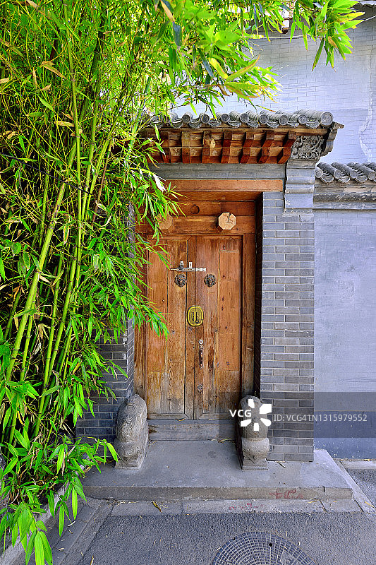 中式老木门图片素材