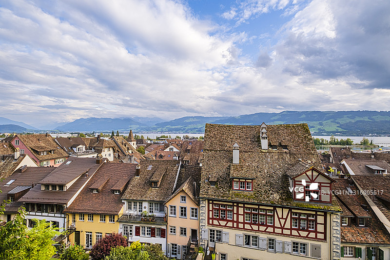 瑞士拉珀斯维尔-约纳老城图片素材