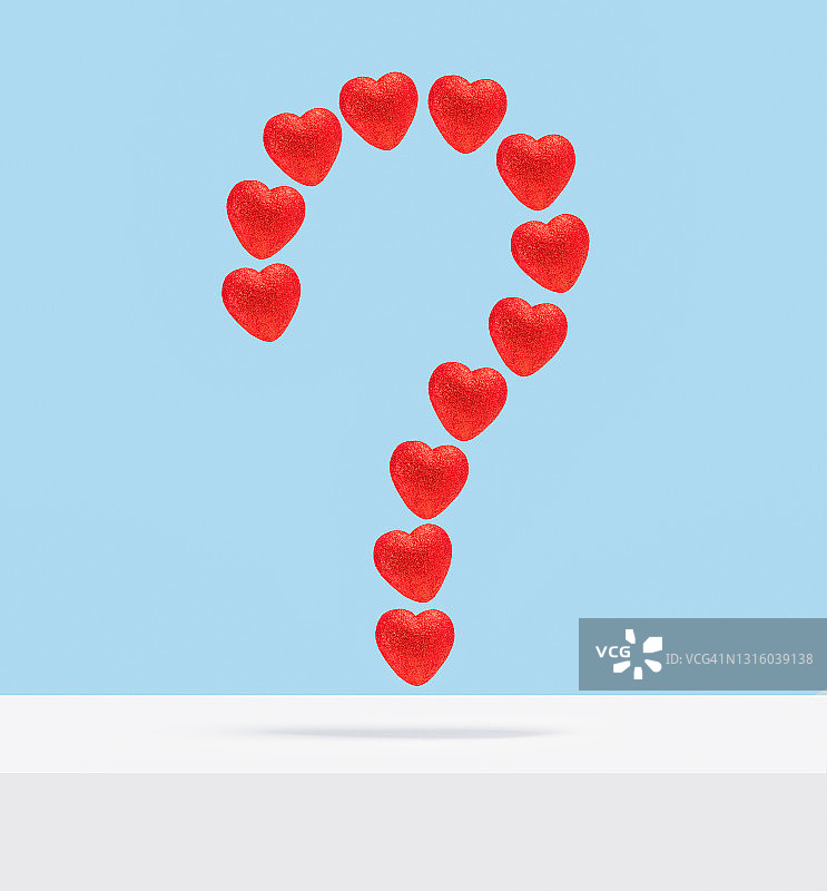 心形问号图片素材