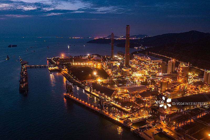 发电站工业航拍图片素材