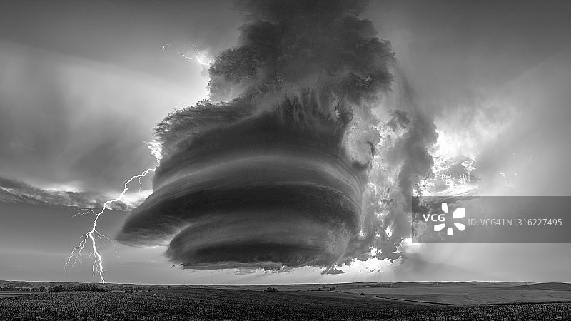 内布拉斯加州极端雷暴天气图片素材