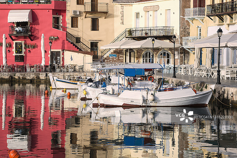 克里特岛雷西姆诺老港图片素材