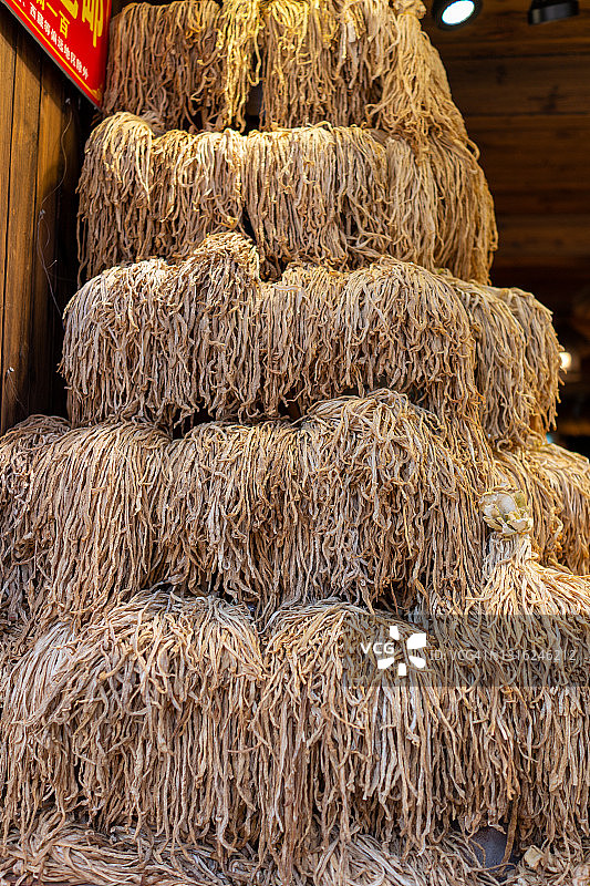 店铺装饰的白萝卜干图片素材