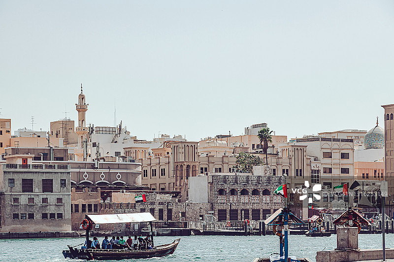 迪拜河和阿法迪历史街区图片素材