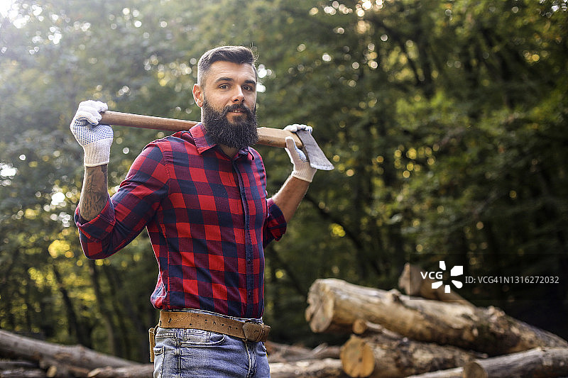 伐木工人图片素材