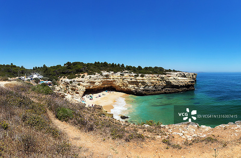阿尔加维海岸线与海滩（葡萄牙）图片素材