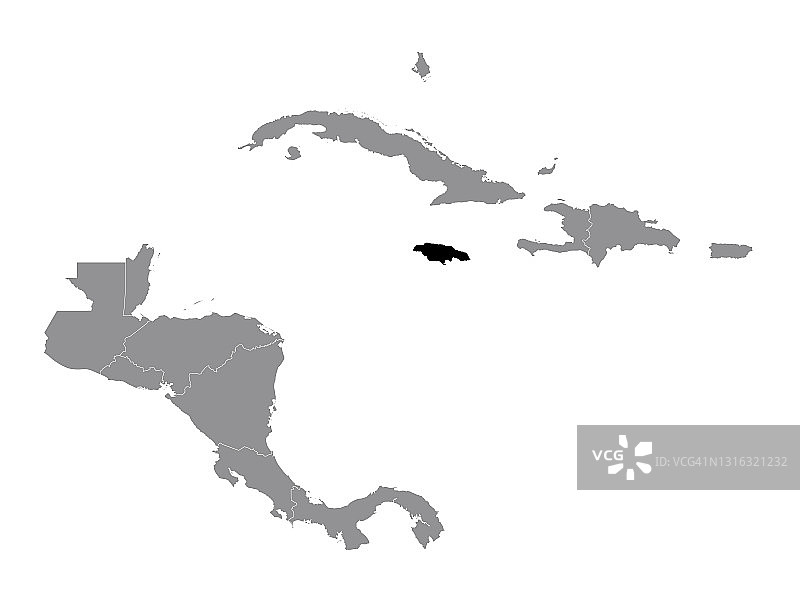 牙买加地图图片素材