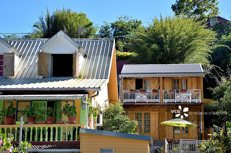 留尼汪岛地狱堡：Salazie镇的村庄和前温泉疗养地图片素材