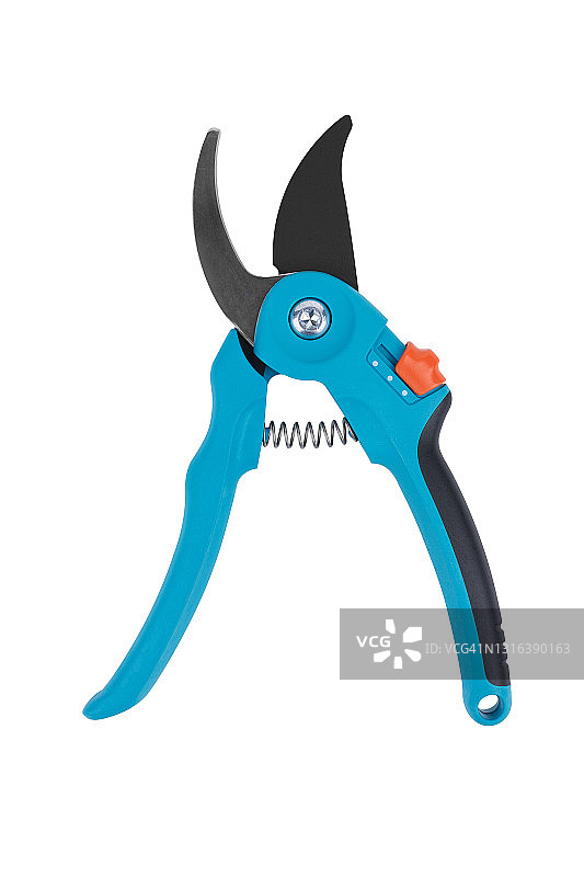 白色背景下的园艺剪刀图片素材