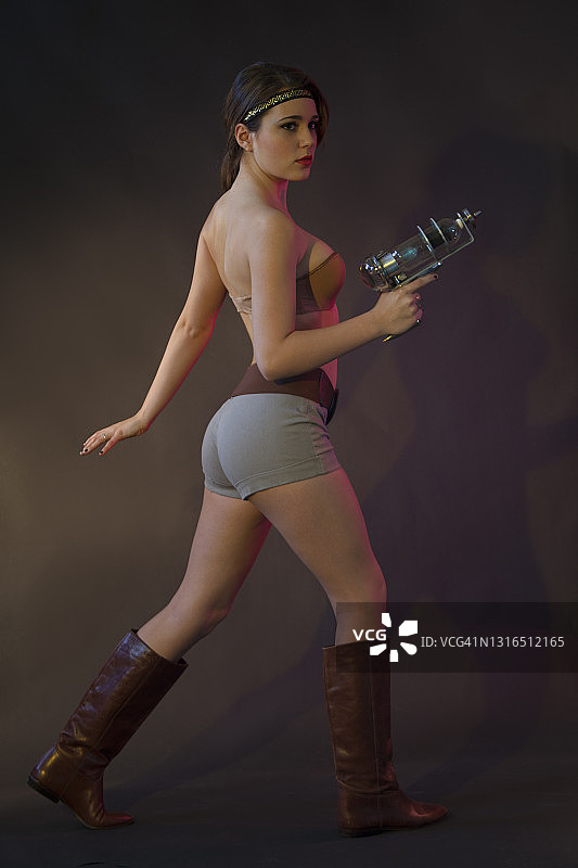 射线枪1，太空女孩图片素材