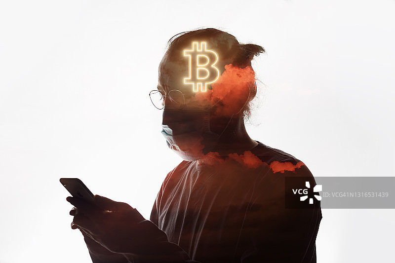 移动设备加密货币追踪图片素材