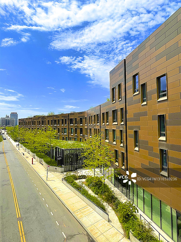 从布鲁克林高地弗曼街高处俯瞰新住宅区图片素材