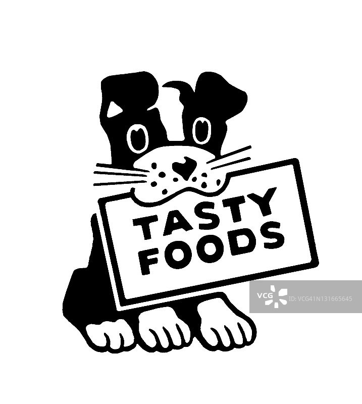 带有标志的美味食品狗图片素材
