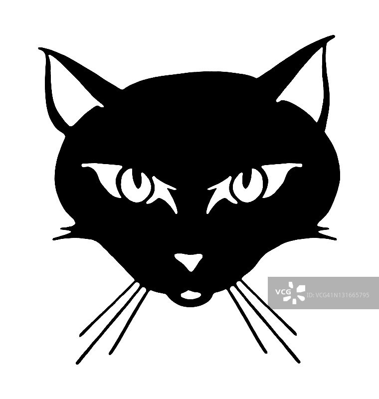 黑猫头像图片素材