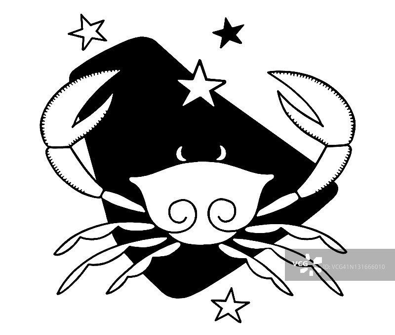 巨蟹座星座符号图片素材
