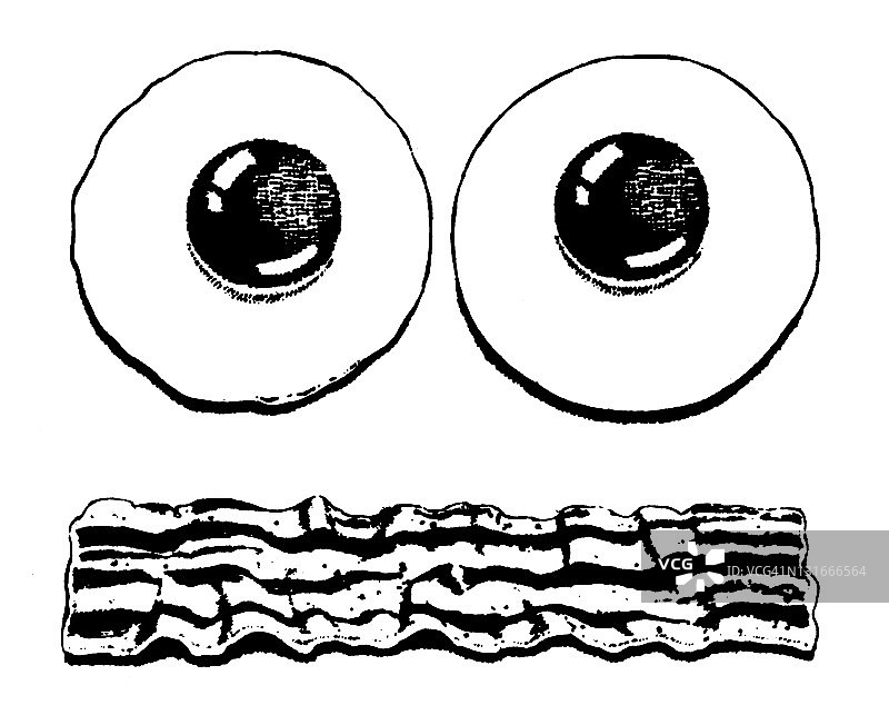 鸡蛋培根人脸图片素材