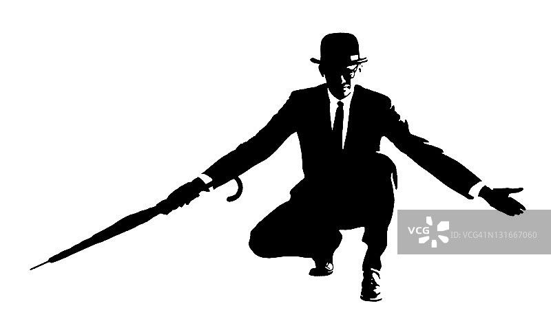 弯腰的男人剪影图片素材