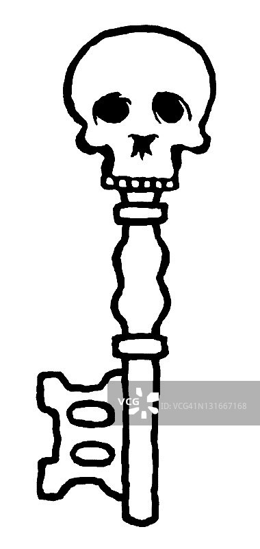 骷髅钥匙图片素材