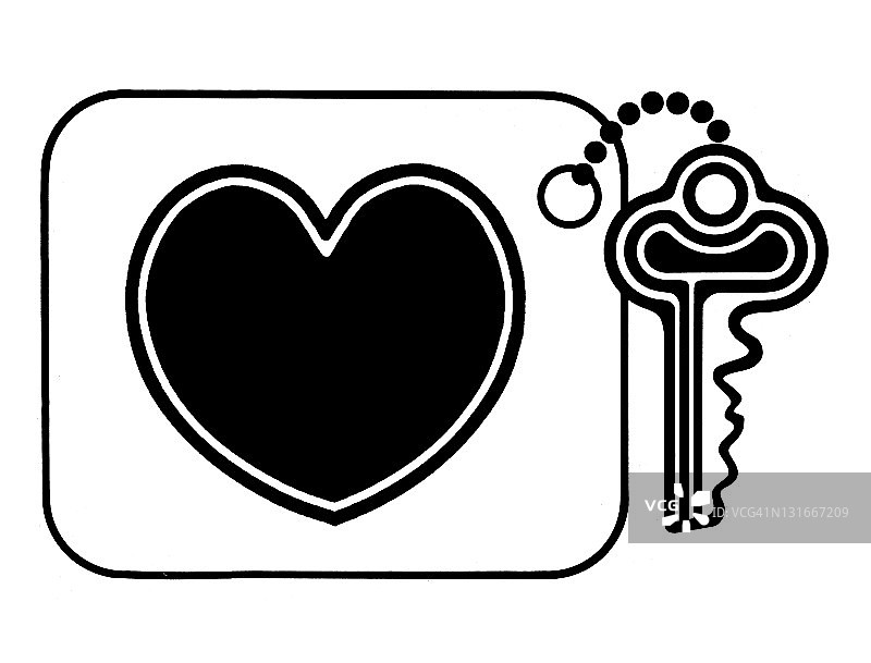 爱心钥匙链图片素材