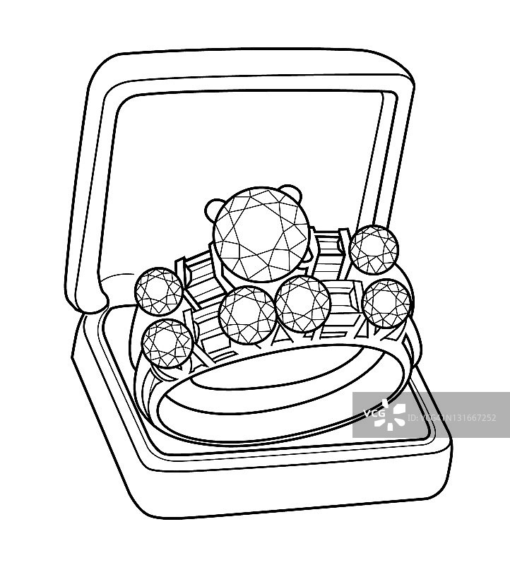 盒装结婚戒指套装图片素材
