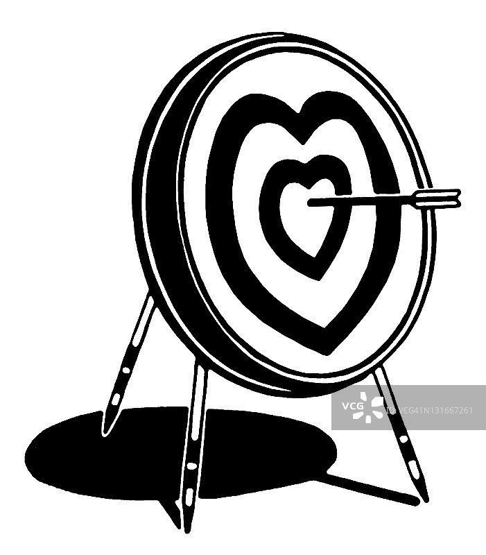 带箭的心形靶图片素材