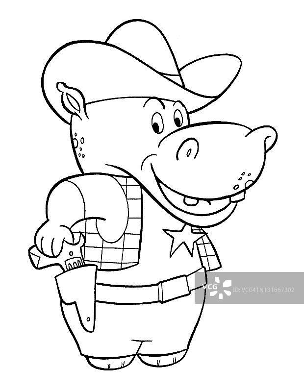 可爱的河马图片素材