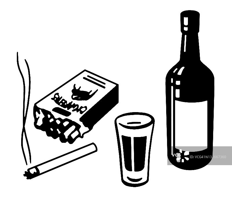 香烟和酒精图片素材