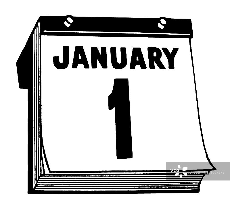 1月1日日历图片素材