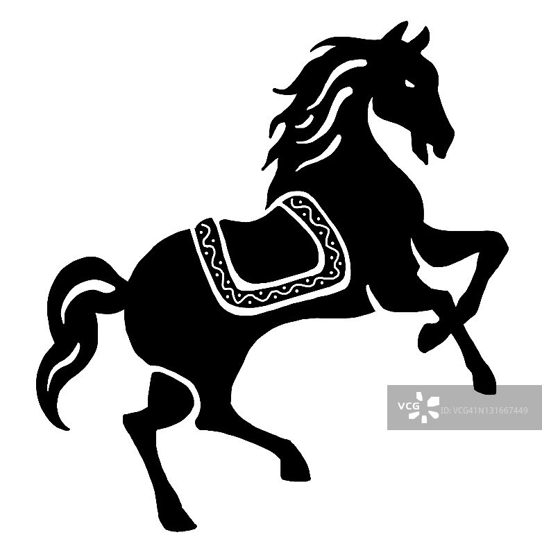 腾跃的马图片素材