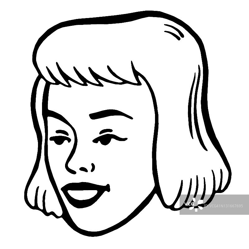 留着刘海的女人图片素材