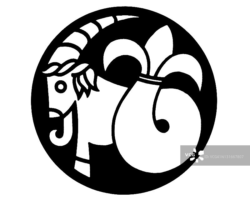 摩羯座星座符号图片素材