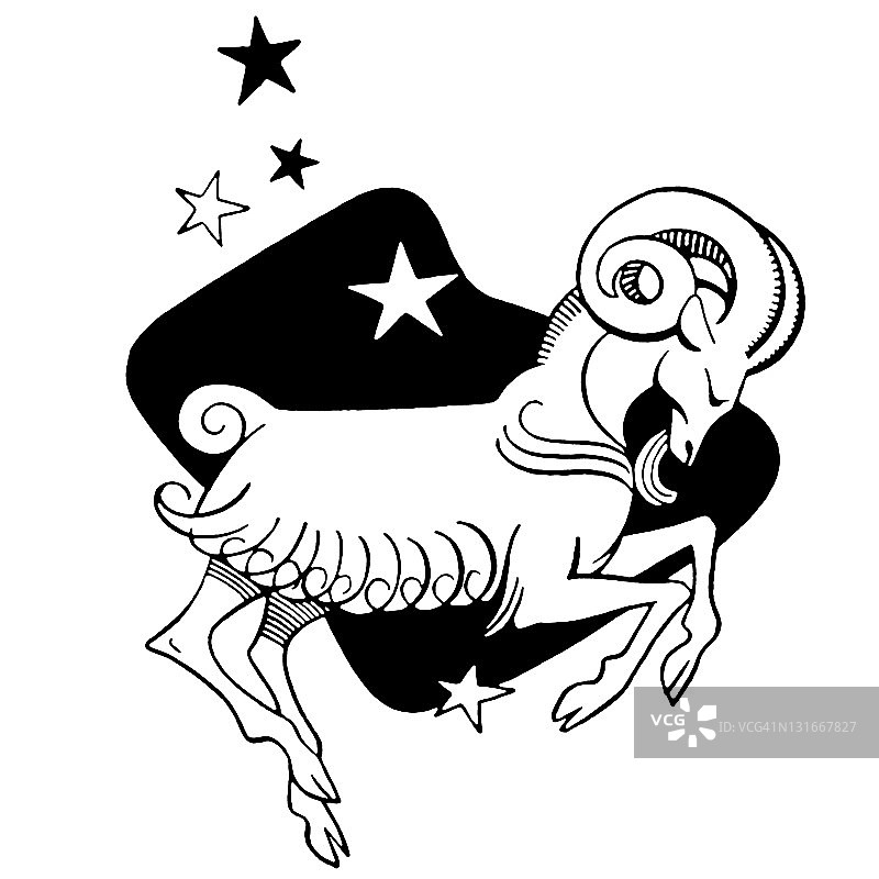 白羊座符号图片素材