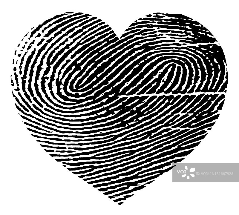 指纹心形图案图片素材