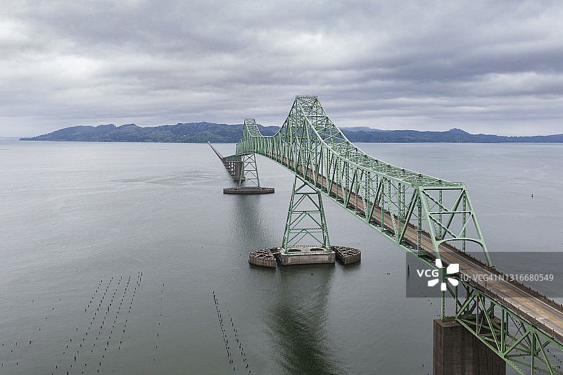 哥伦比亚河上的阿斯托利亚-梅格勒大桥图片素材