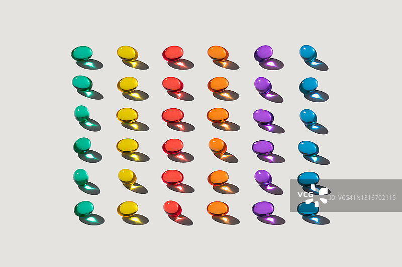 彩色软胶囊药物图片素材