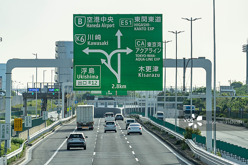 日本川崎市的城市高速公路图片素材